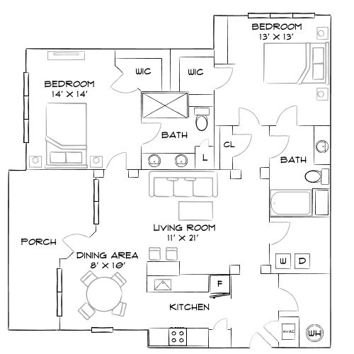 Villages at McCullers Walk - Raleigh, NC - Furnished Diagram
