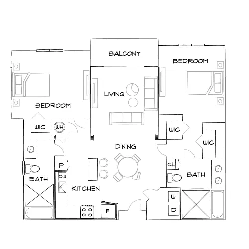 Eterno Pompano Beach - Pompano Beach, FL - Furnished Diagram