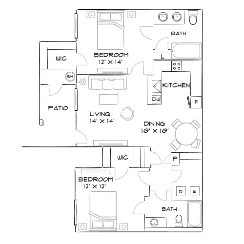SW - Las Vegas, NV - Furnished Diagram