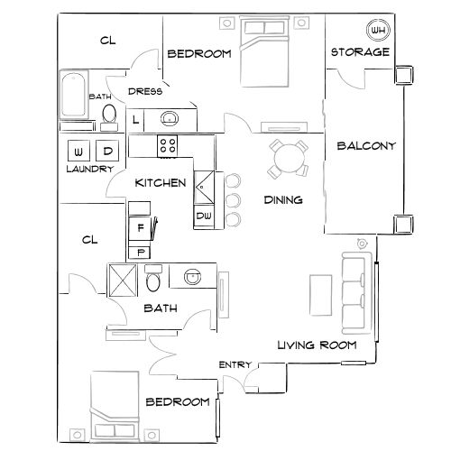 Sierra Foothills - Ahwatukee, AZ - Floor Plan Diagram