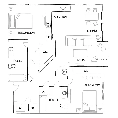 The Rosery - NW Largo, FL - Furnished Diagram