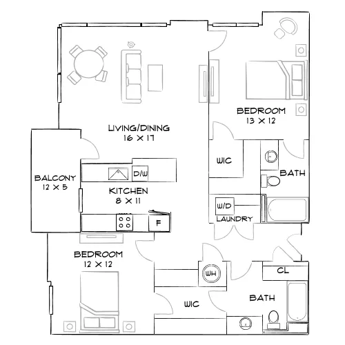 Bower Westside - Atlanta, GA - Furnished Diagram