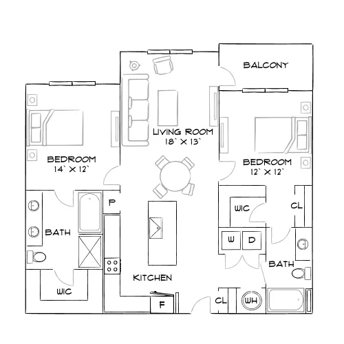 Vera - Jacksonville, FL - Furnished Diagram