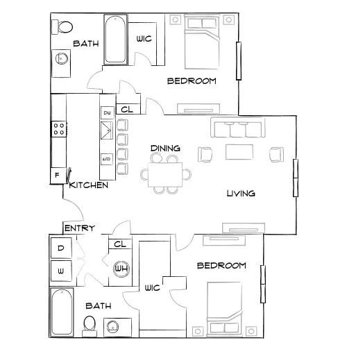 Addison at South Tryon - Charlotte, NC - Furnished Diagram