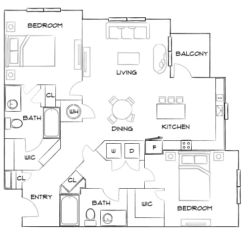 The Anson - Nashville, TN - Furnished Diagram