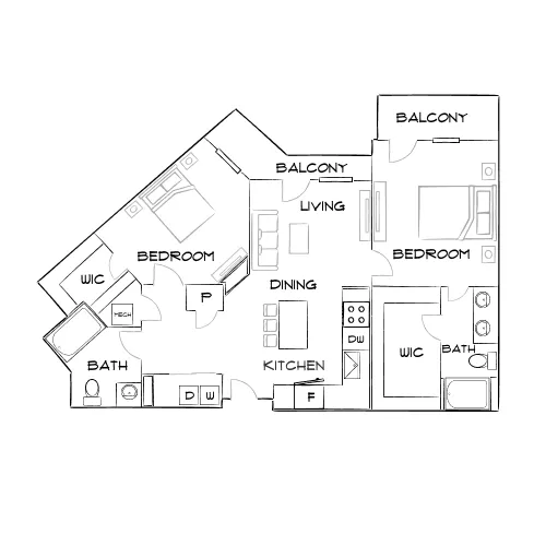 1760 Apartments - Lawrenceville, GA - Furnished Diagram