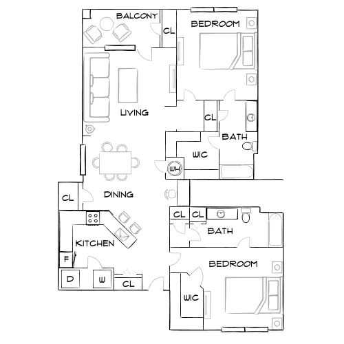 Verandahs of Brighton Bay - St. Petersburg, FL - Furnished Diagram