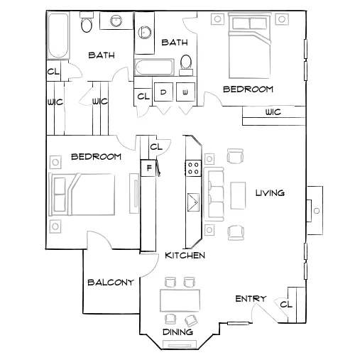 The Addison at Sandy Springs - Sandy Springs, GA - Furnished Diagram
