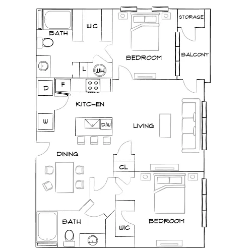 The Brooke - Atlanta, GA - Furnished Diagram