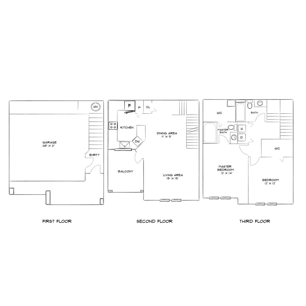 Design 2C20 Townhome floor plan