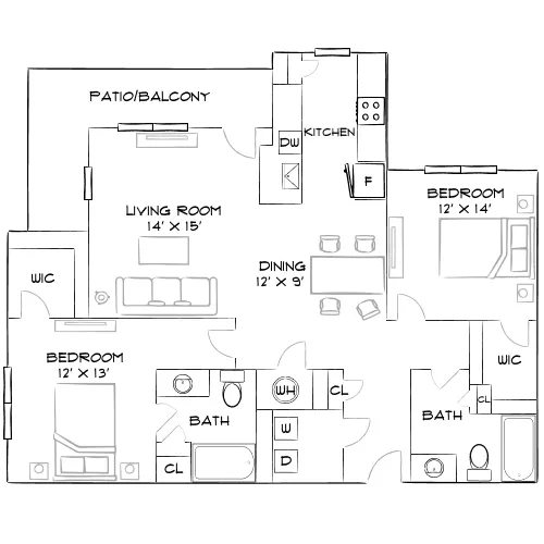 Alleia at Presidio - Fort Worth, TX - Furnished Diagram