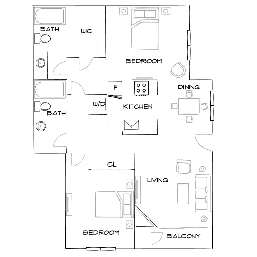 Capri - Las Vegas, NV - Furnished Diagram