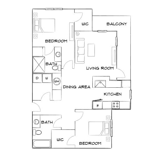 Adara Alexander Place - Raleigh, NC - Furnished Diagram