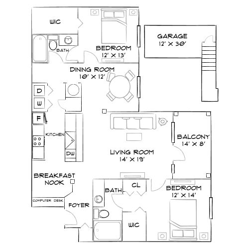 Preston Reserve Apartments - Cary, NC - Diagram