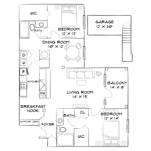 Preston Reserve Apartments - Cary, NC - Diagram