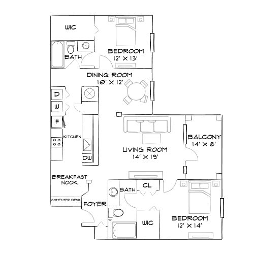 Preston Reserve Apartments - Cary, NC - Diagram