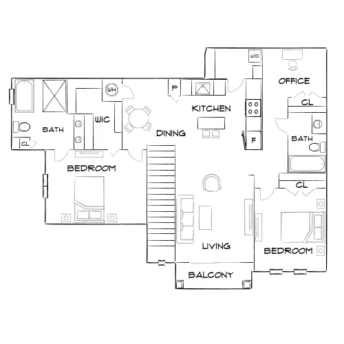 Eterno Pompano Beach - Pompano Beach, FL - Furnished Diagram
