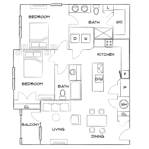 Botanic at Ingleside - North Charleston, SC - Furnished Diagram