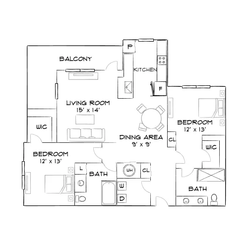 Cue - Jacksonville, FL - Furnished Diagram