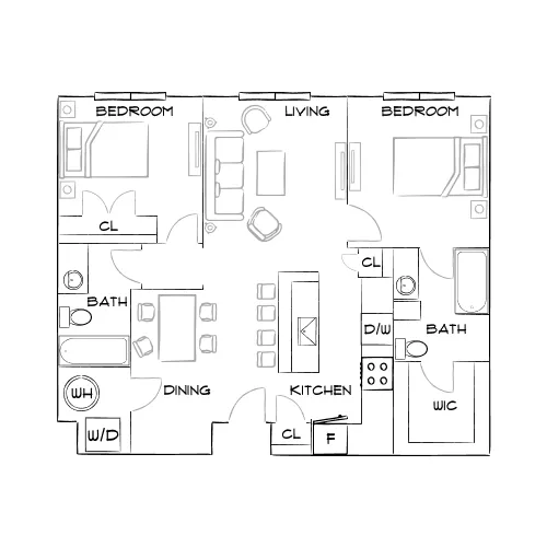 Lenox Village Town Center - Nashville, TN - Furnished Diagram