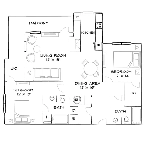 Vera - Jacksonville, FL - Furnished Diagram