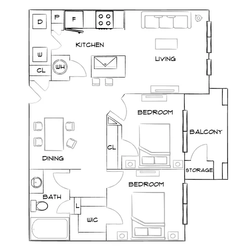 The Brooke - Atlanta, GA - Furnished Diagram