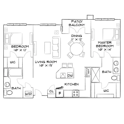 The Avalyn - Chula Vista, CA - Furnished Diagram