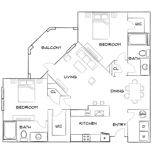 Addison at South Tryon - Charlotte, NC - Furnished Diagram