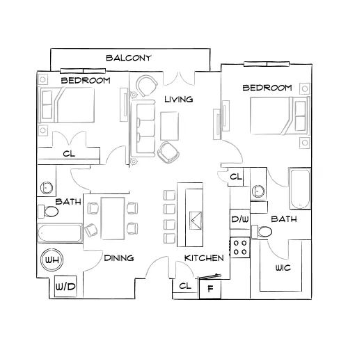 Lenox Village Town Center - Nashville, TN - Furnished Diagram