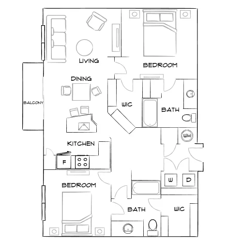 Lofts at 7100 - Las Vegas, NV - Furnished Diagram