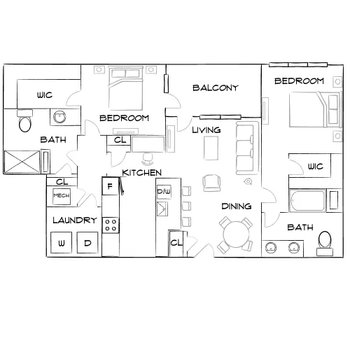 Overton Rise - Atlanta, GA - Furnished Diagram