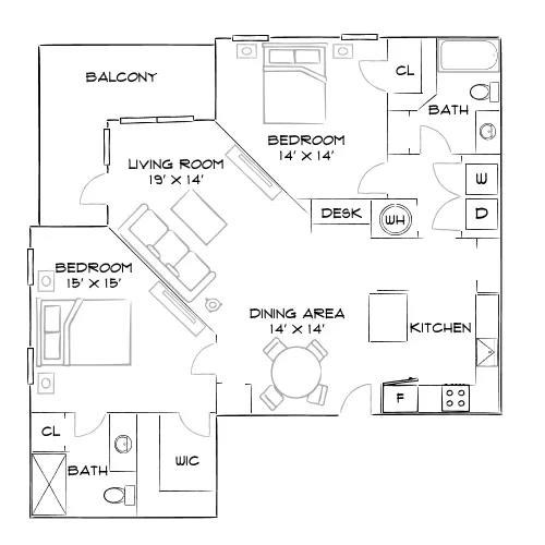 Vera - Jacksonville, FL - Furnished Diagram