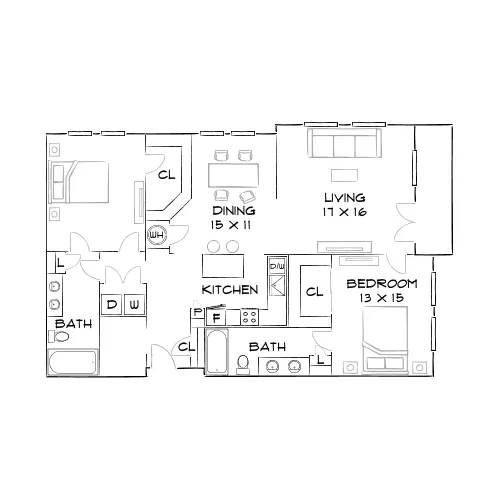 The Hartley - Atlanta, GA - Furnished Diagram