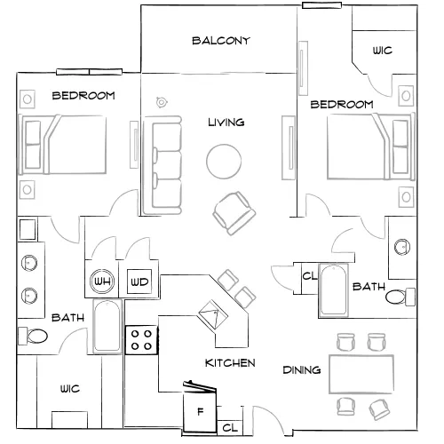 Lofts at 7100 - Las Vegas, NV - Furnished Diagram