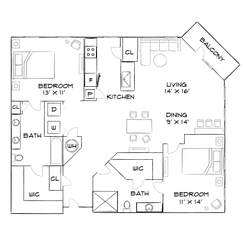 Citrus Village - Orlando, FL - Furnished Diagram