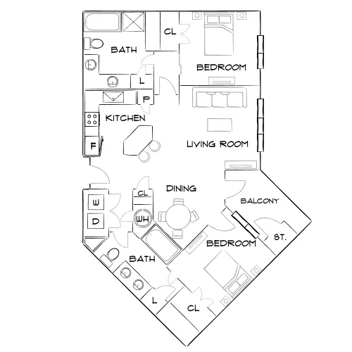 Rowe Vinings - Atlanta, GA - Furnished Diagram