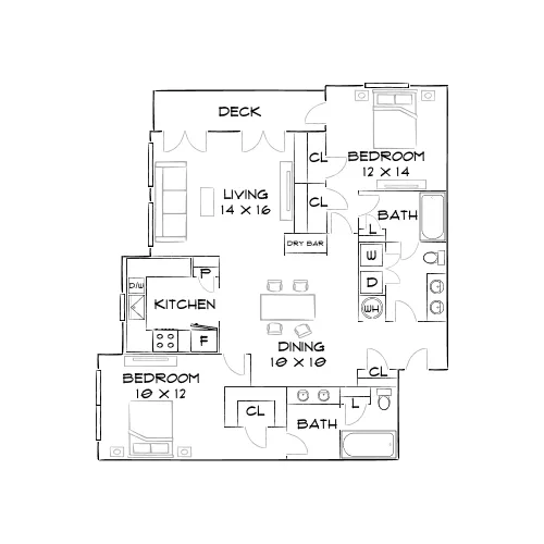The Hartley - Atlanta, GA - Furnished Diagram