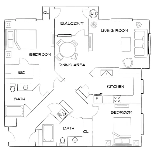 Mountain Gate - Las Vegas, NV - Furnished Diagram