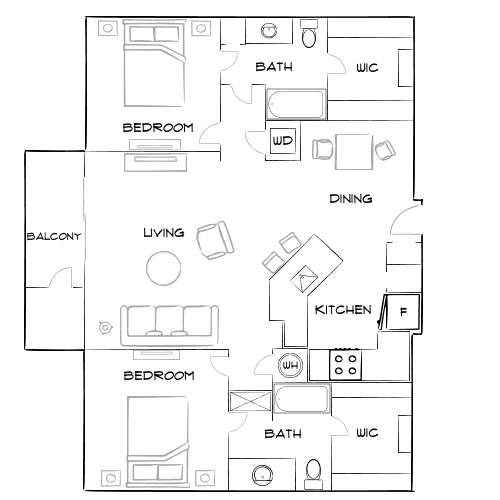 Lofts at 7100 - Las Vegas, NV - Furnished Diagram