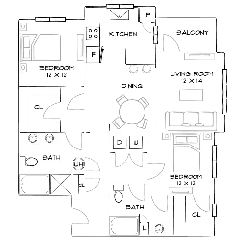 Rowe Vinings - Atlanta, GA - Furnished Diagram