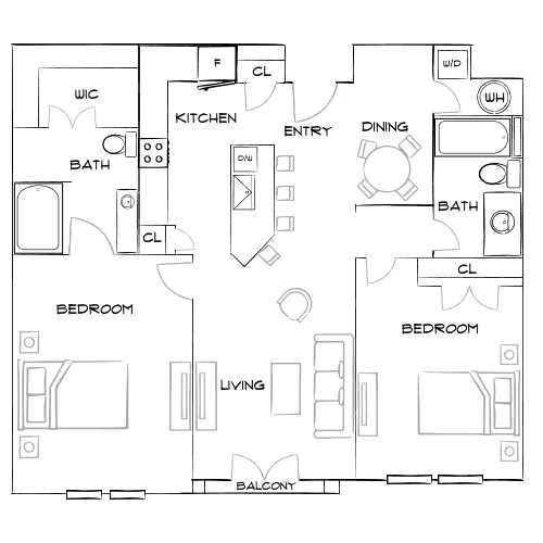Lenox Village Town Center - Nashville, TN - Furnished Diagram