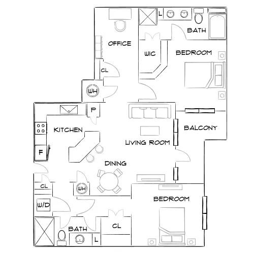 Rowe Vinings - Atlanta, GA - Furnished Diagram