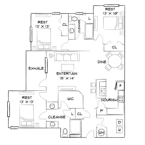 Villages at Pecan Grove - Holly Springs, NC - Furnished Diagram