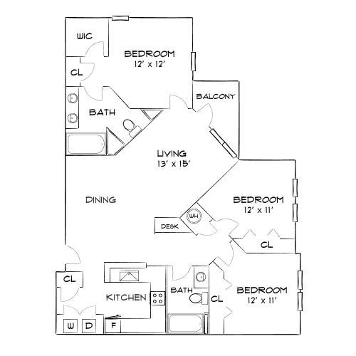Design 3A floor plan