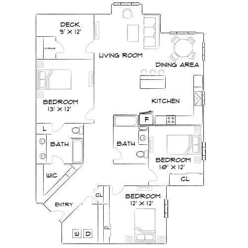 Vue at Centennial - Las Vegas, NV - Furnished Diagram