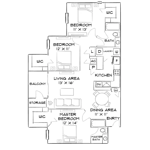 Amara Metrowest - Orlando, FL - Furnished Diagram