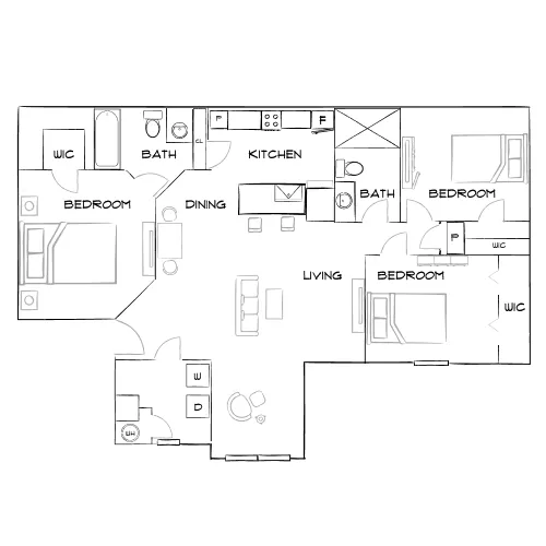 The Terraces at Lake Mary - Lake Mary, FL - Furnished Diagram