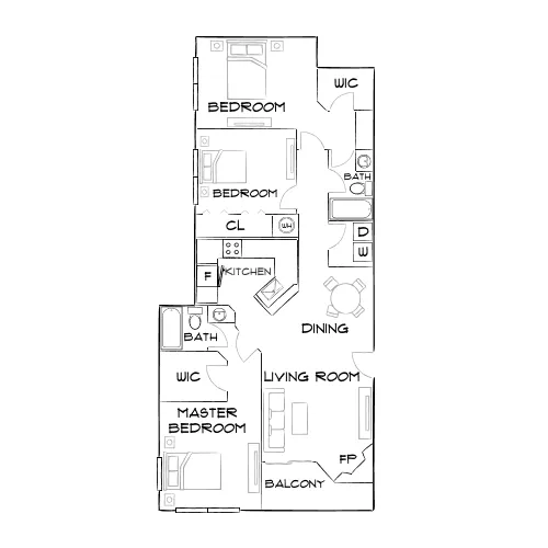 Bay Club - Jacksonville, FL - Furnished Diagram