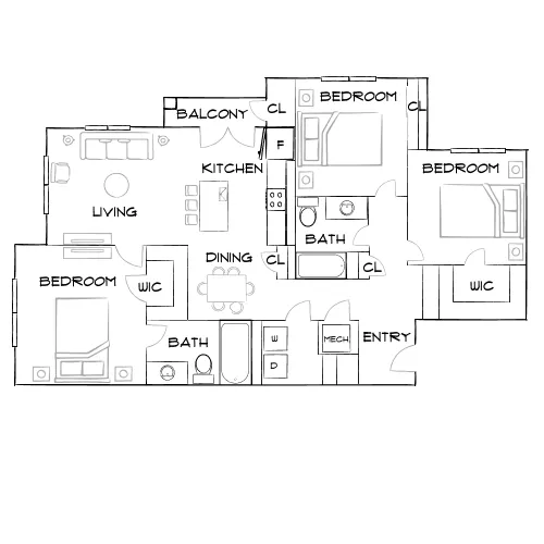 The Lodge at Hidden River - Tampa, FL - Furnished Diagram
