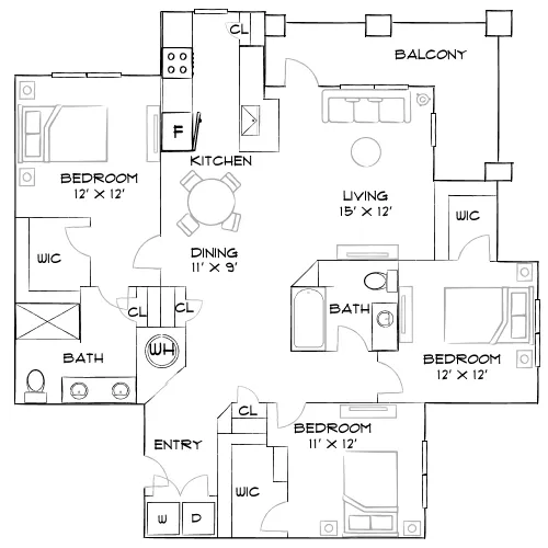 The Pearl Of Viera - Melbourne, FL - Furnished Diagram